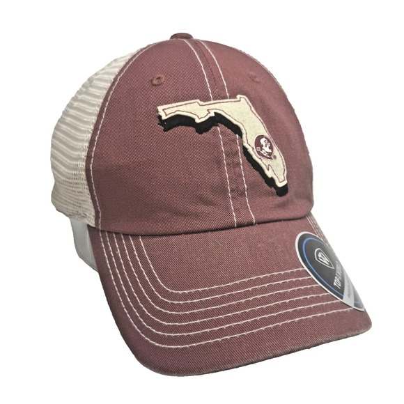 Florida State Seminoles Trucker Hat Top Of The World Snapback Mesh FSU Adjustabl - Picture 1 of 5